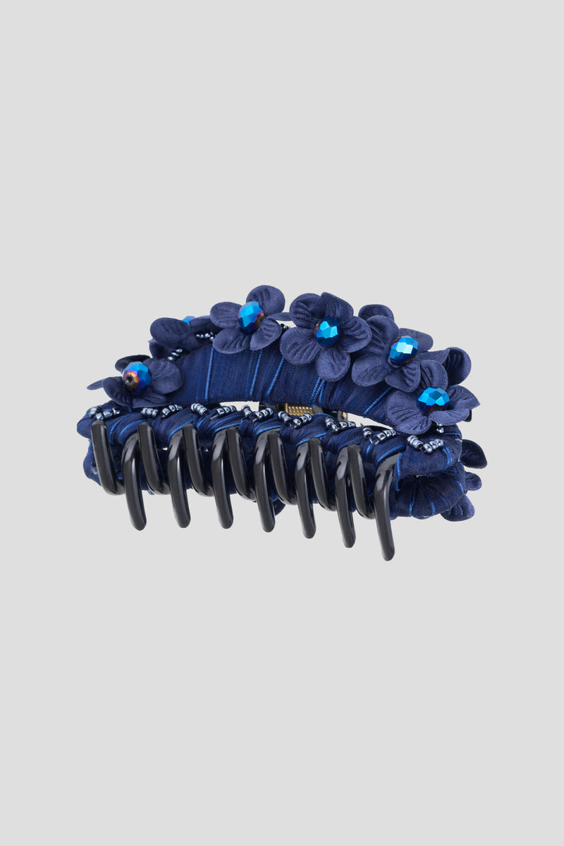 3D Flowers Hair Clutcher, blue