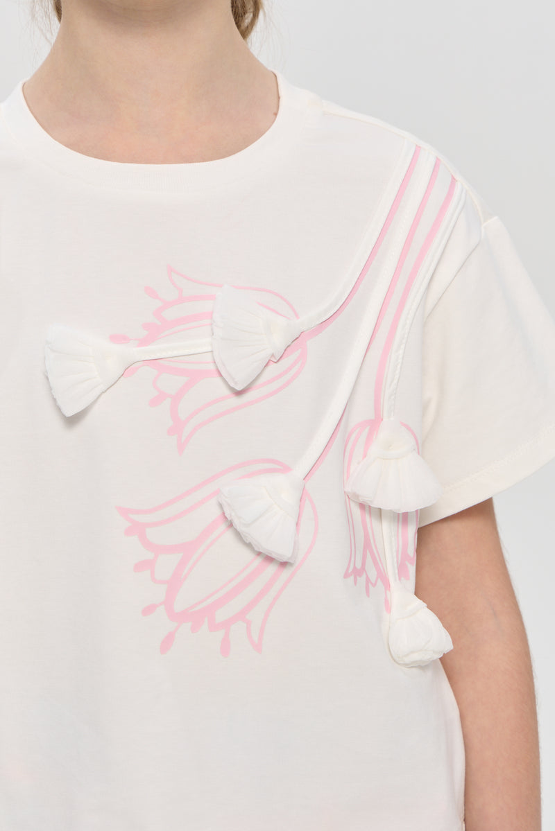 Cropped Decorated T-Shirt