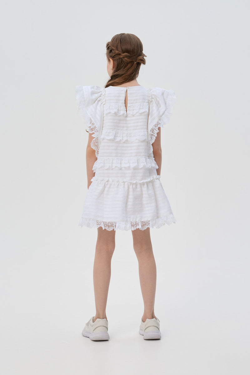 Lace Decorated Cotton Dress