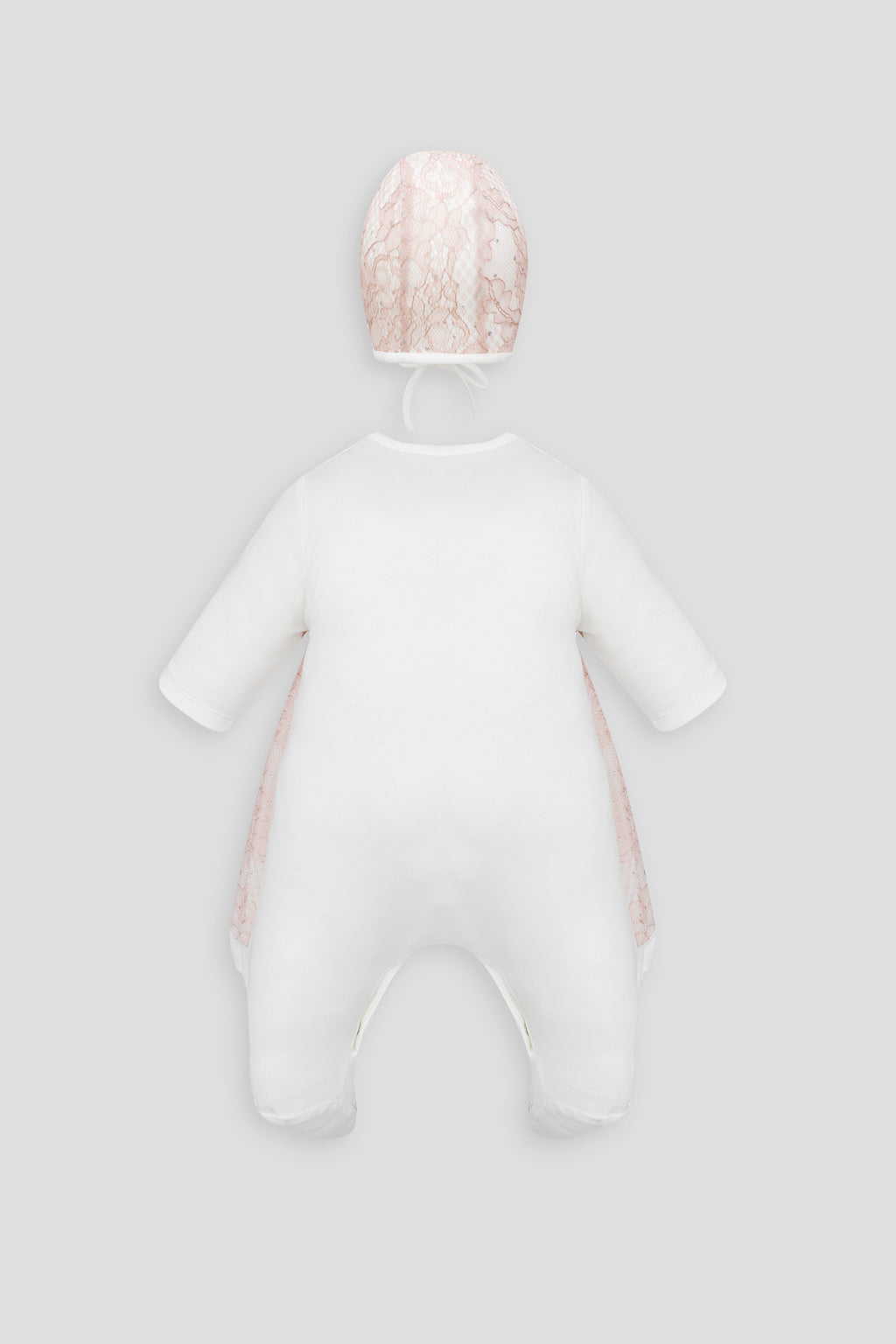 Laced Set (dress-overalls with bonnet)