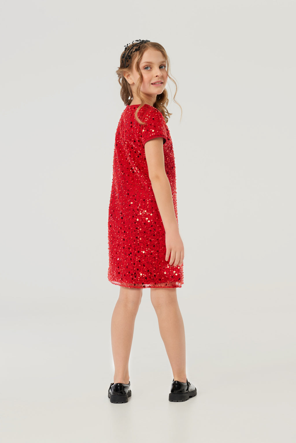 A-Silhouette Sequins Coctail Dress