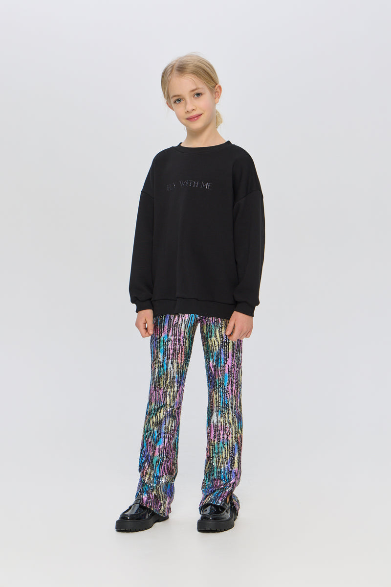 Sequins Trousers, multicolour