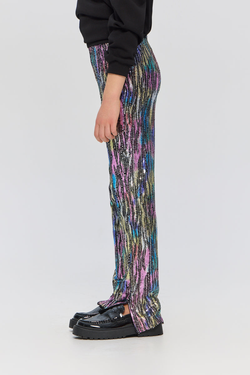 Sequins Trousers, multicolour