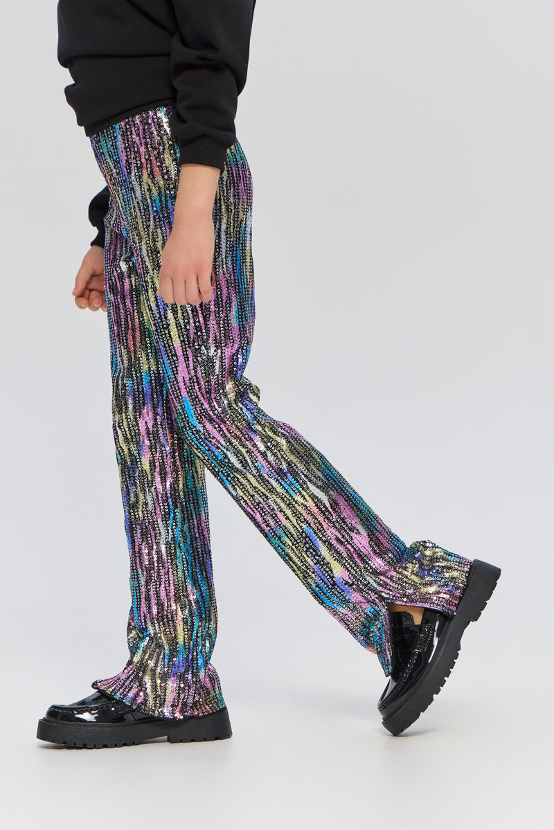 Sequins Trousers, multicolour