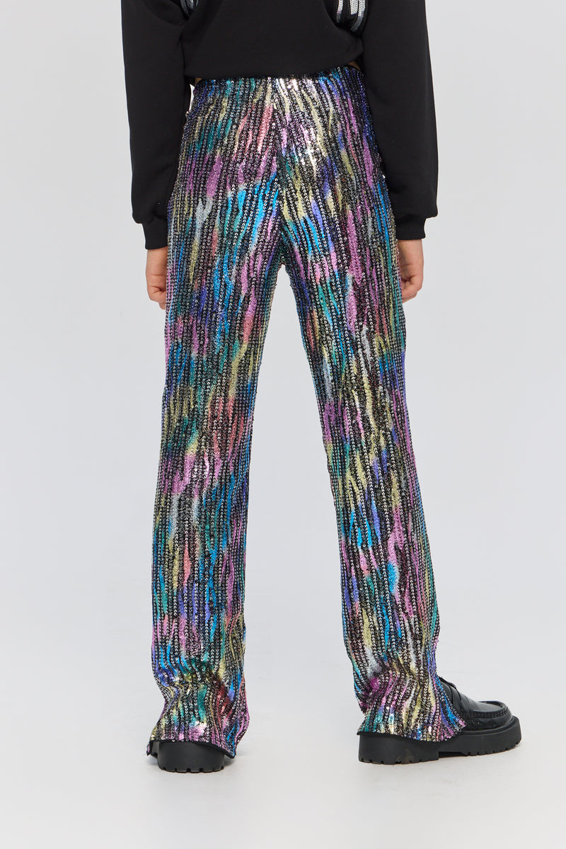 Sequins Trousers, multicolour