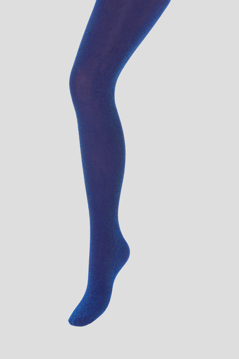 Bright Blue Glittery Tights