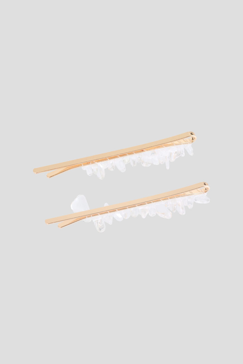 Pair of Crystal Hairpins