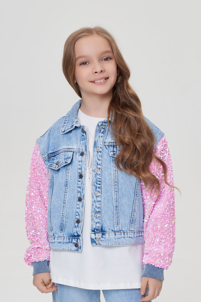 Soft Sequins Denim Jacket