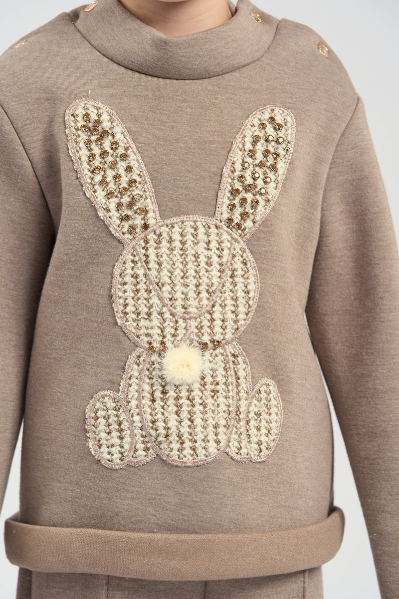 Sweater with bunny, coffee