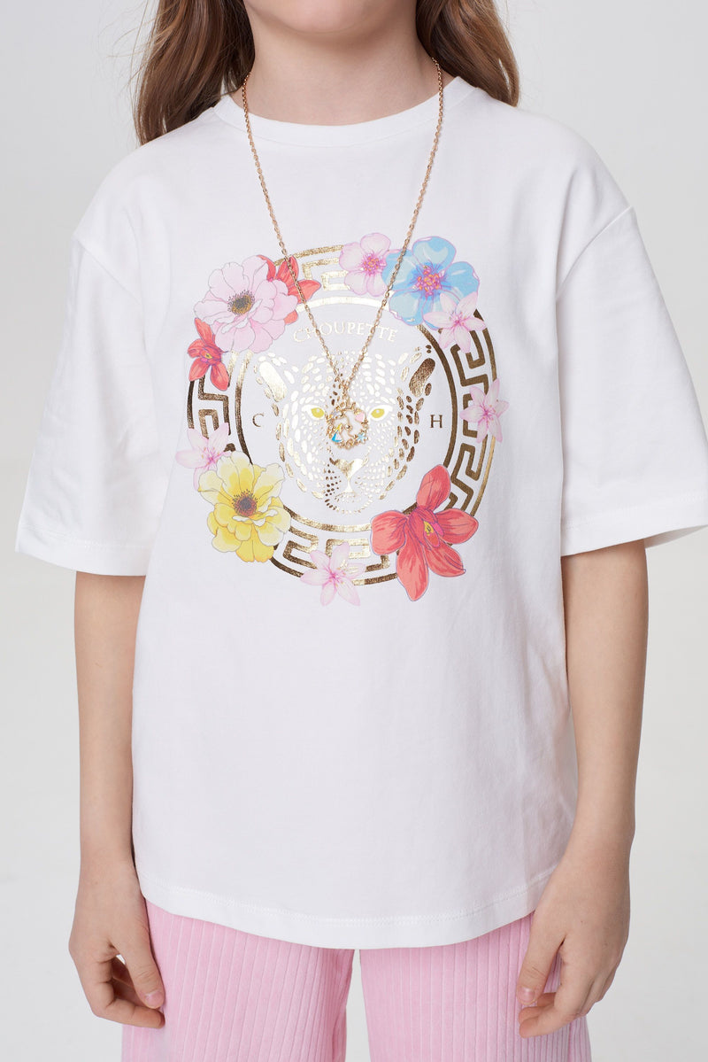 Printed t-Shirt with decoration