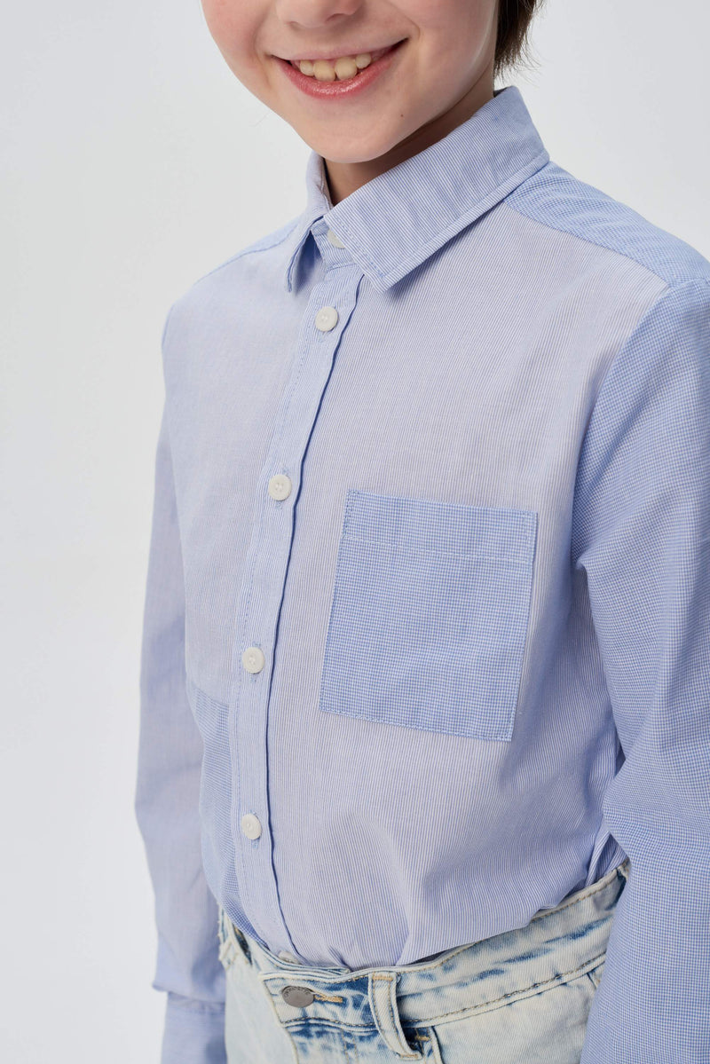 Striped blue smart shirt