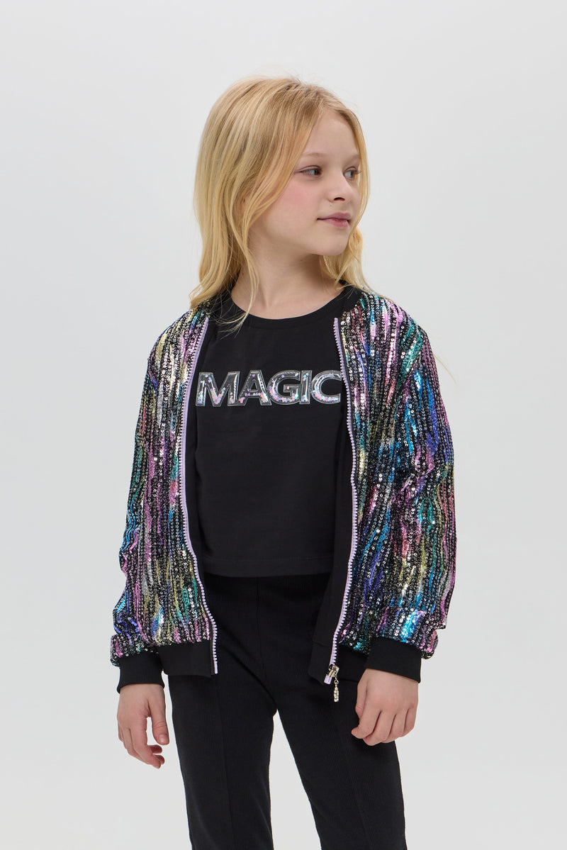 Sequins Bomber Jacket