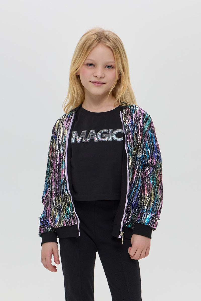 Sequins Bomber Jacket