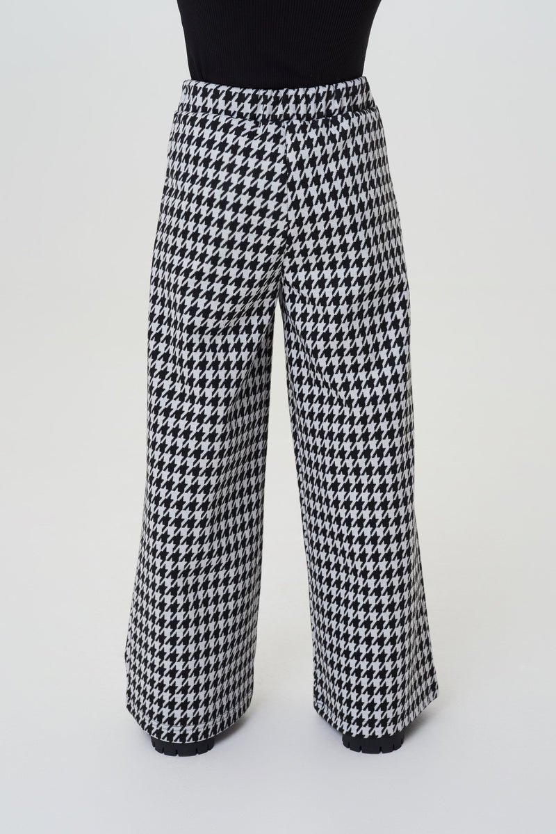 Pied de Poule Jersey Trousers