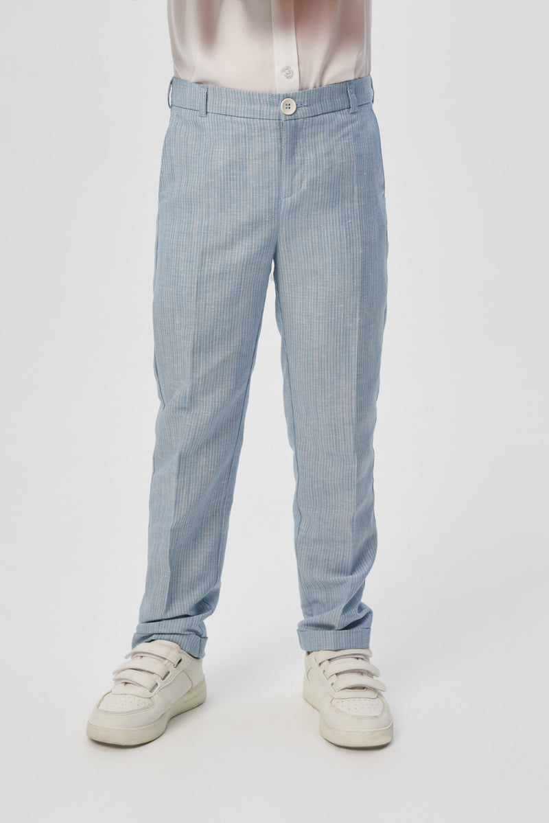 Striped blue smart trousers