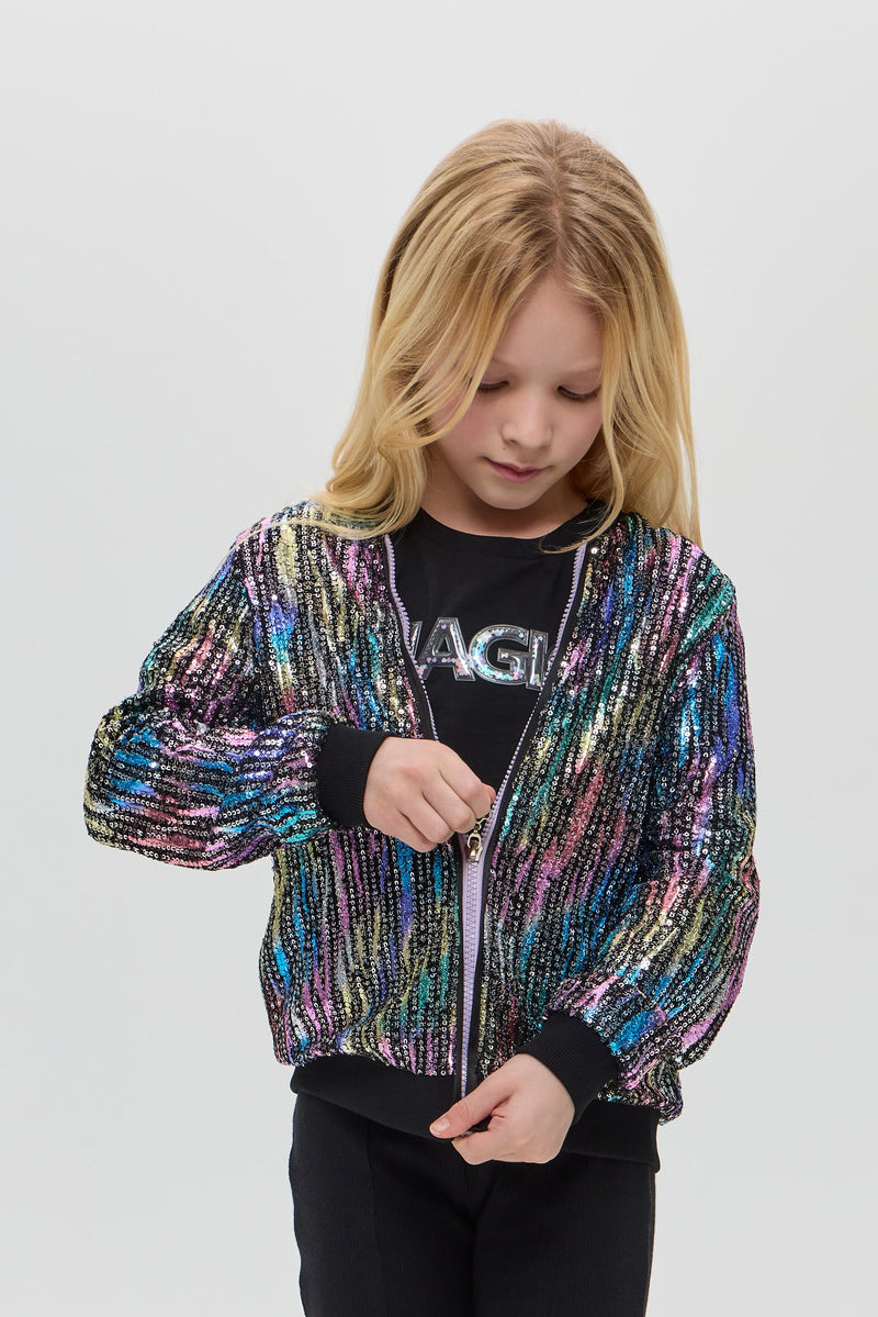 Sequins Bomber Jacket