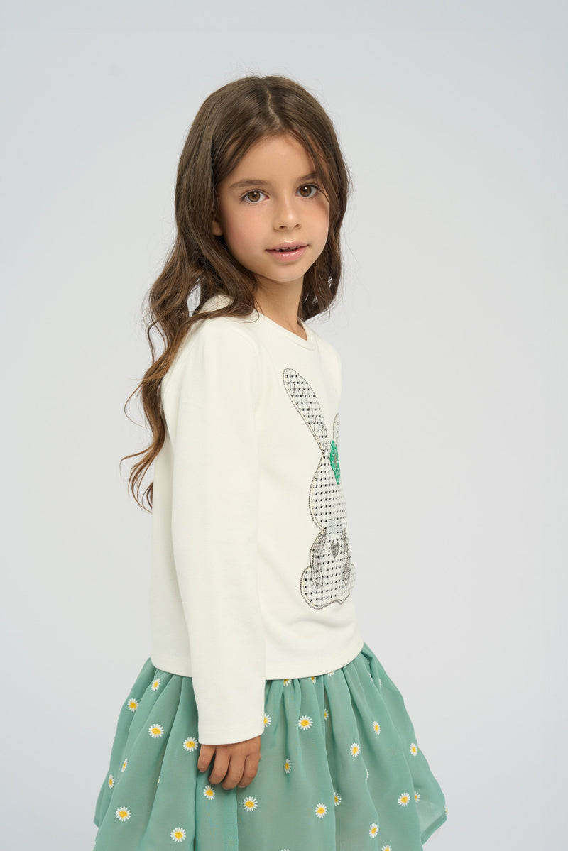 Smart Bunny LS Tee, milky