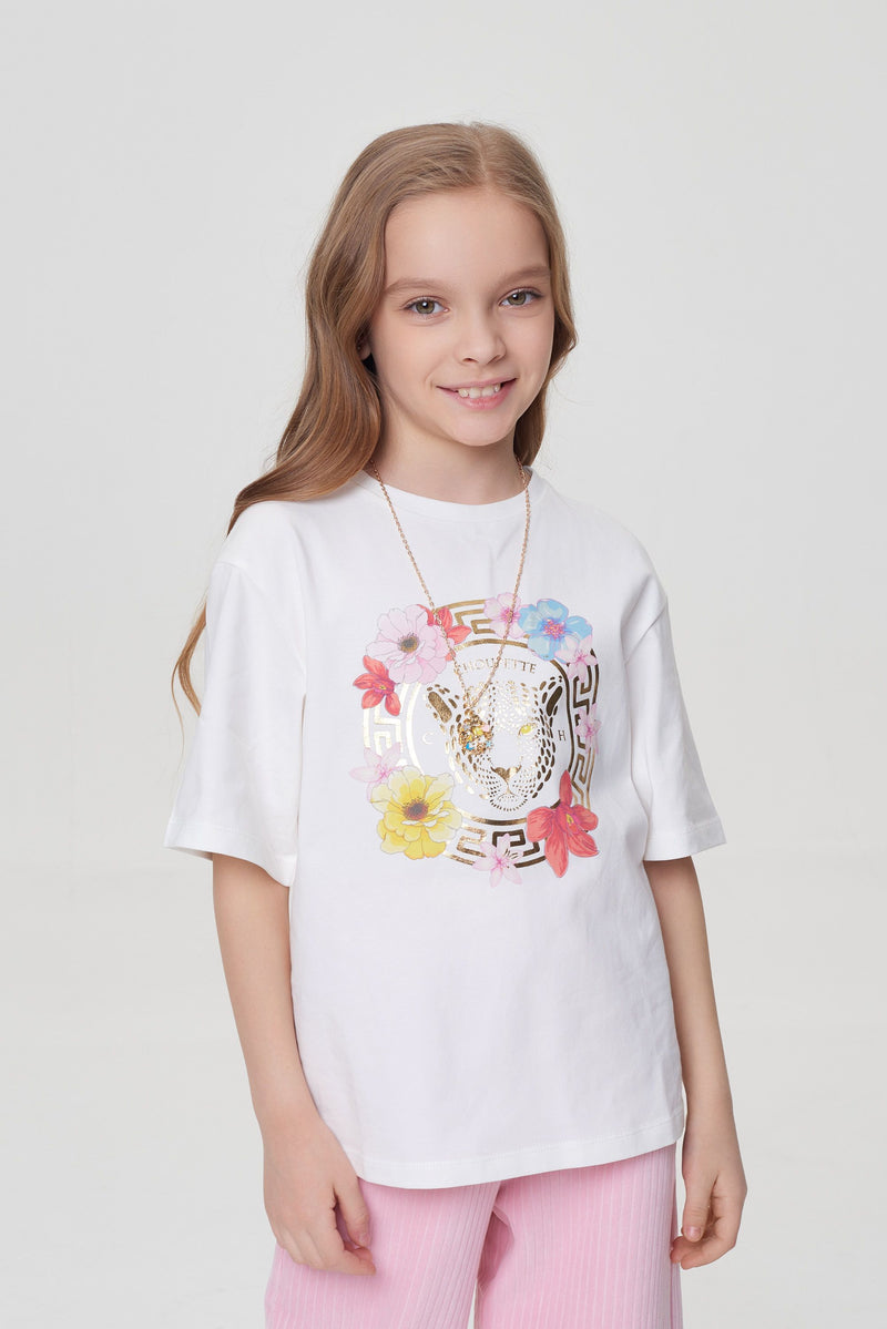 Printed t-Shirt with decoration