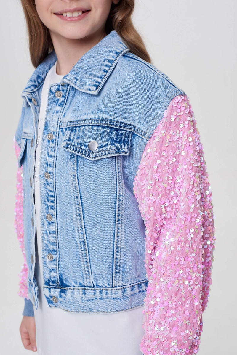 Soft Sequins Denim Jacket