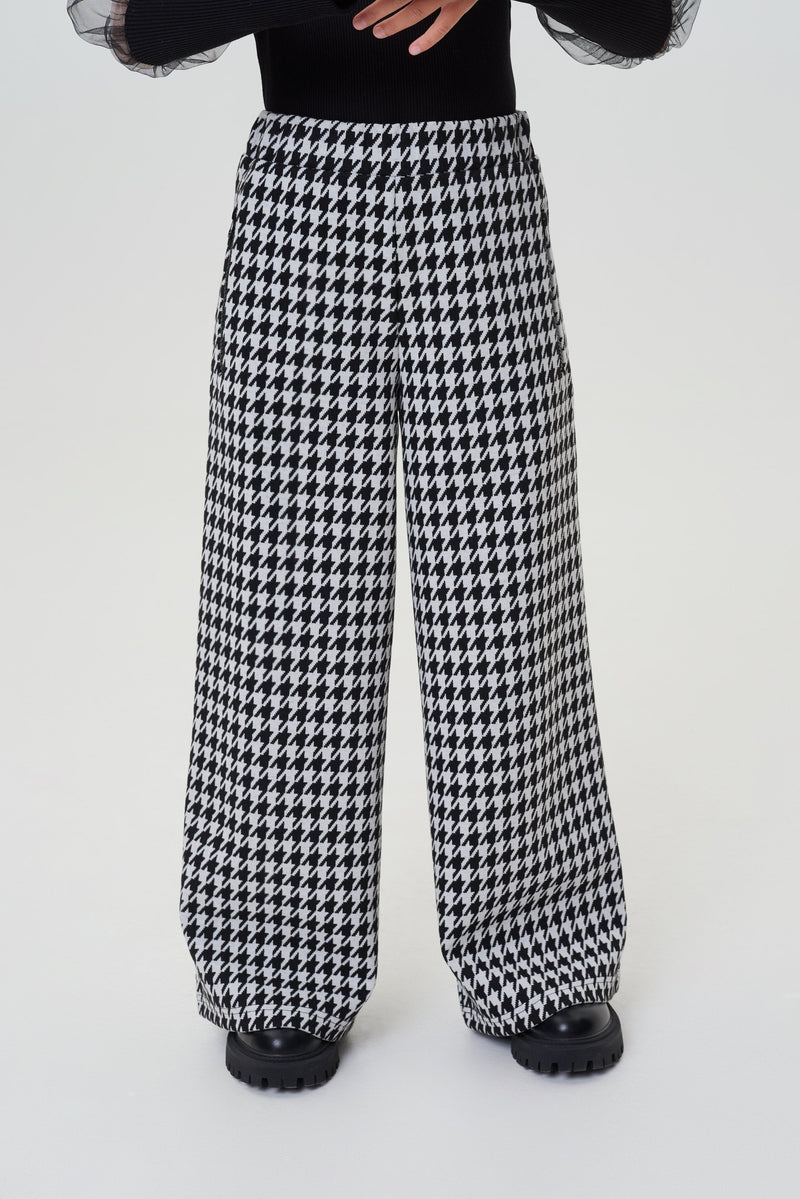 Pied de Poule Jersey Trousers