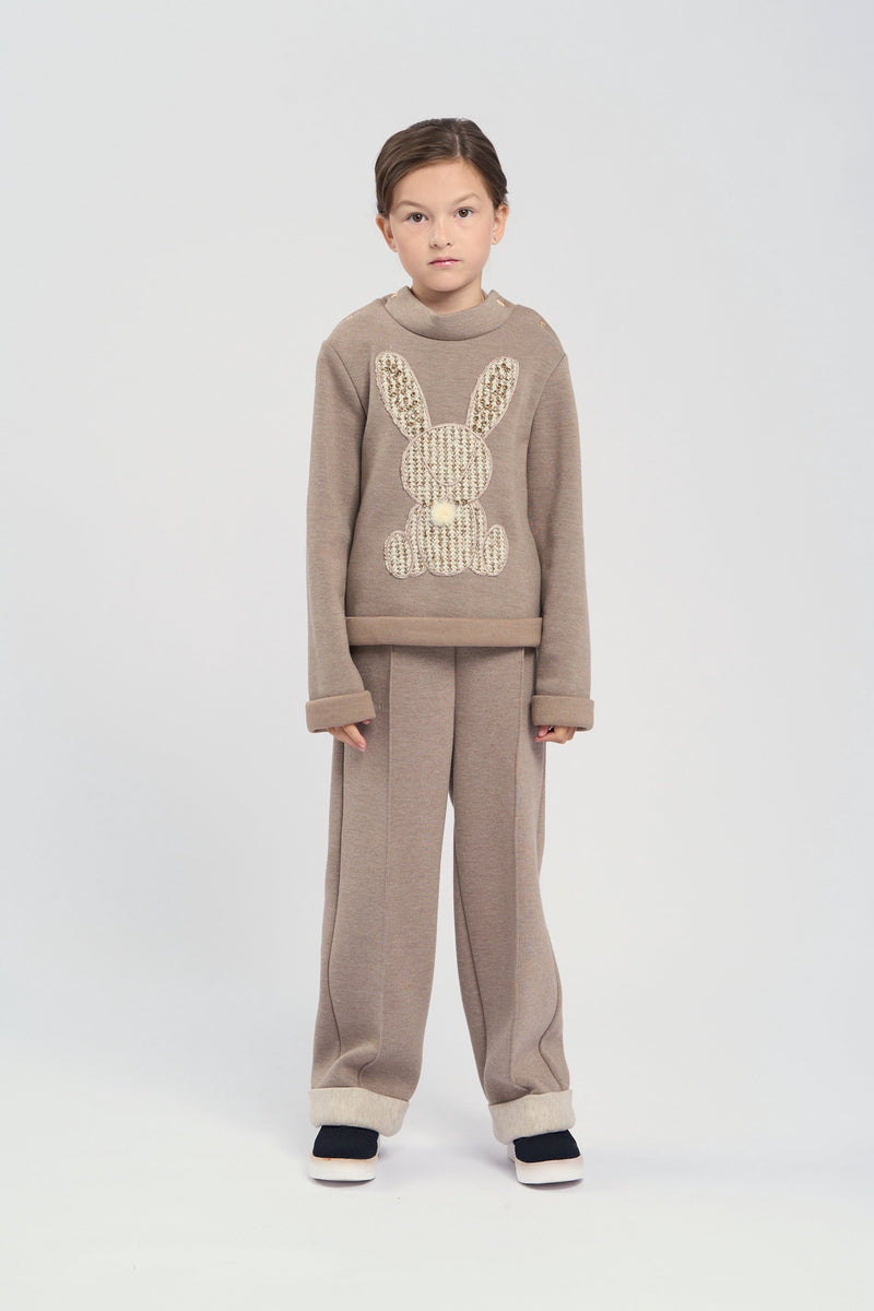 Sweater with bunny, coffee