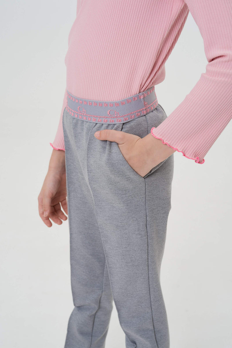 Elastic Waistband Jersey Trousers