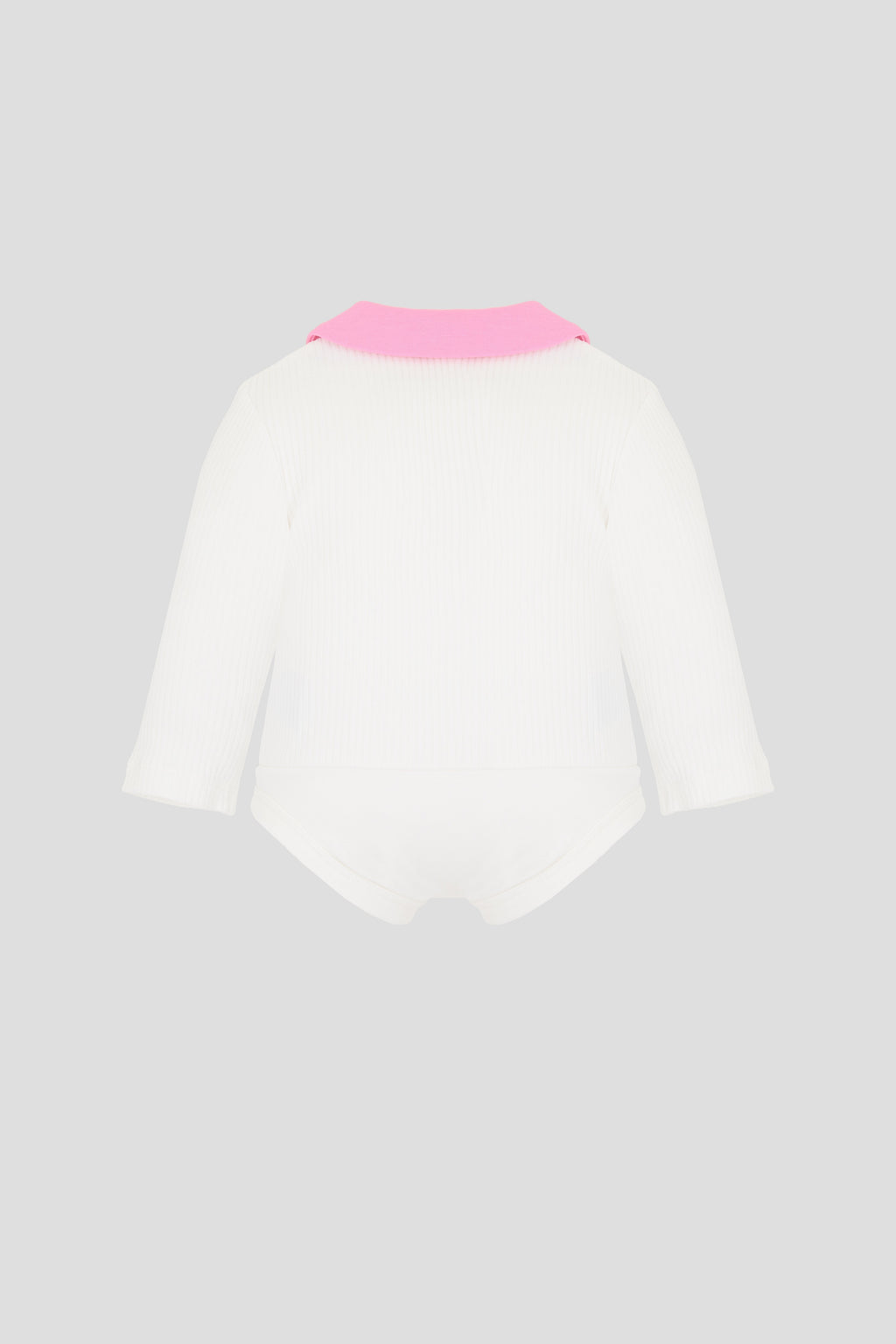 Elegant Bodysuit-shirt, ecru/pink