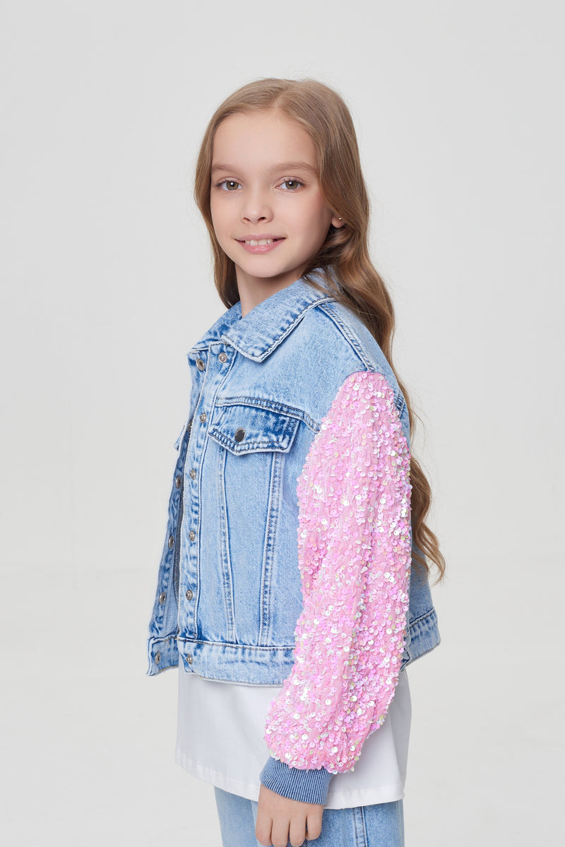 Soft Sequins Denim Jacket