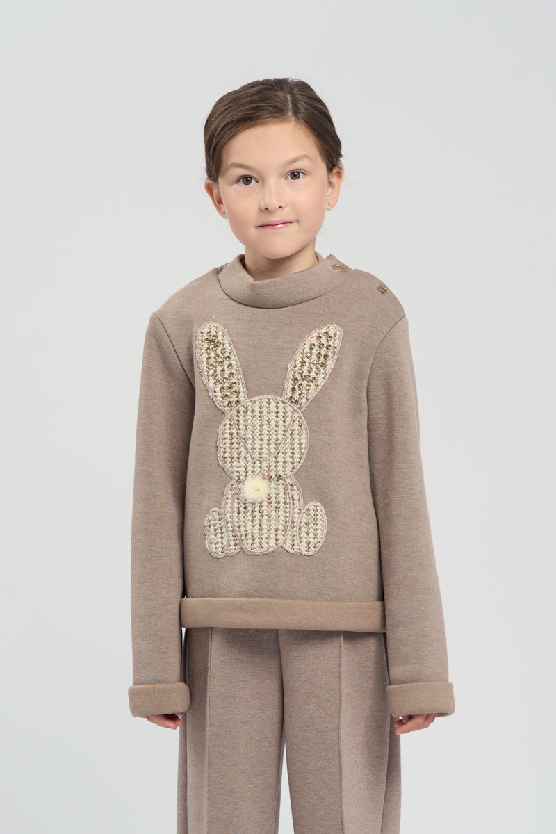 Sweater with bunny, coffee