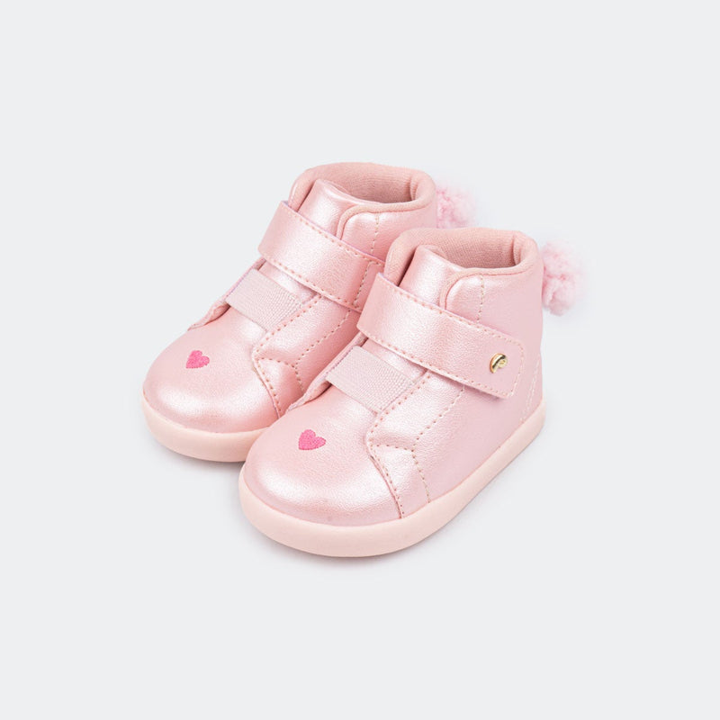 Pink walking boots