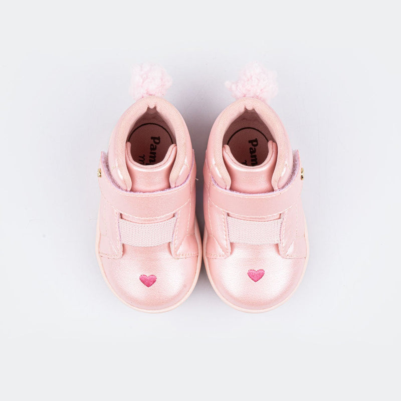 Pink walking boots