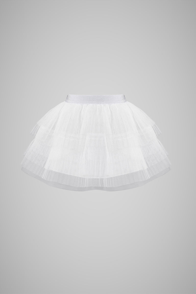 Multitiered Pleated Skirt