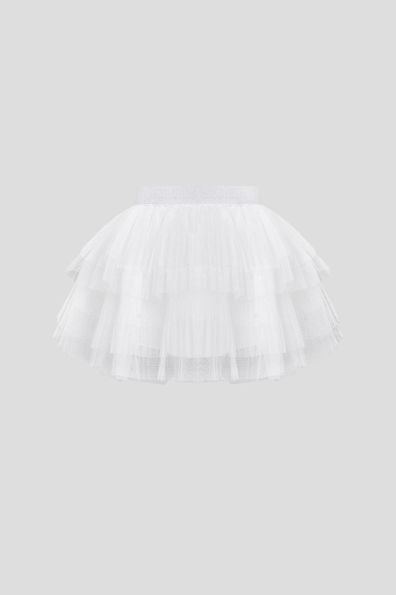 Multitiered Pleated Skirt