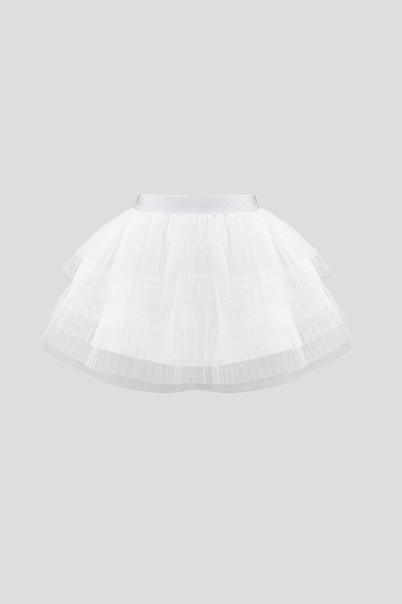 Multitiered Pleated Skirt