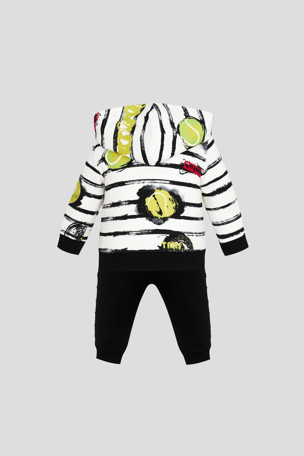 Batik Effect Warmed Tracksuit, ecru