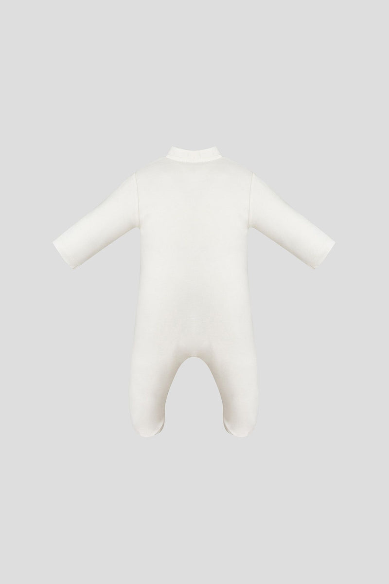 Tuxedo Imitation Newborn Coverall with Tie