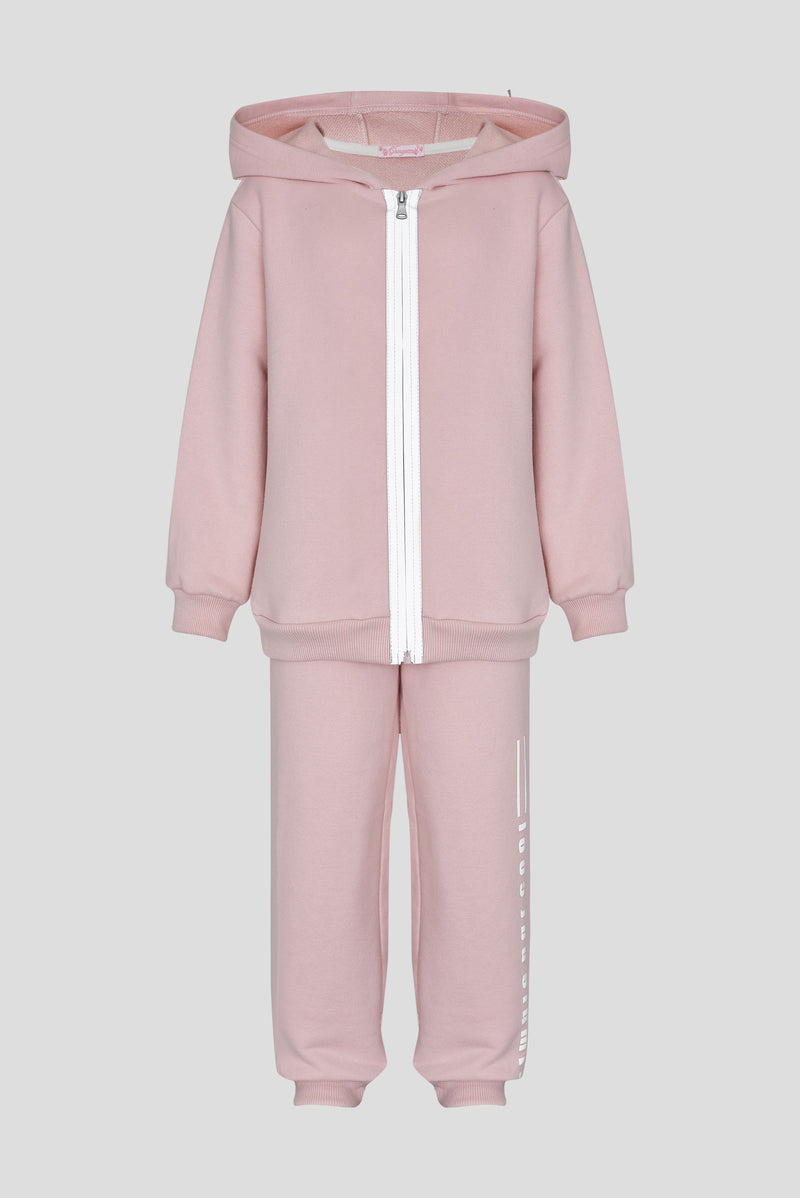 Pink relaxed fit tracksuit (sweatjacket and pants)