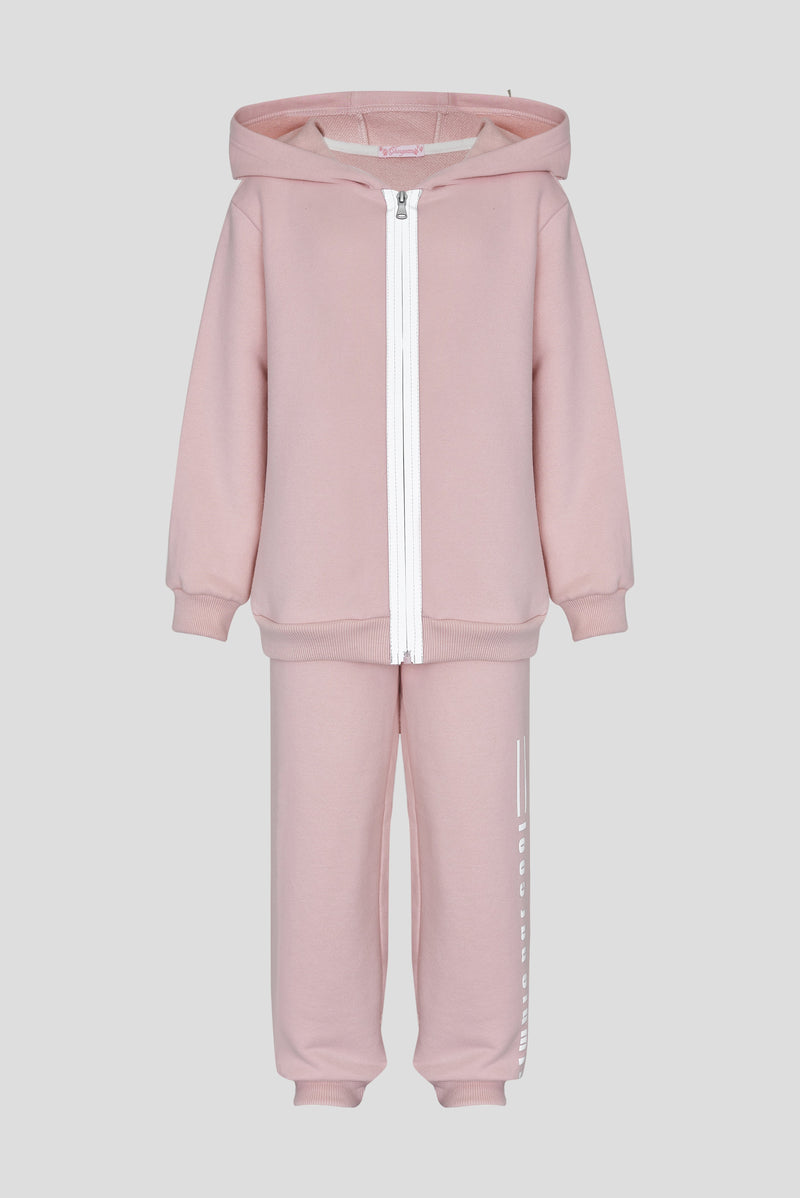 Pink relaxed fit tracksuit (sweatjacket and pants)