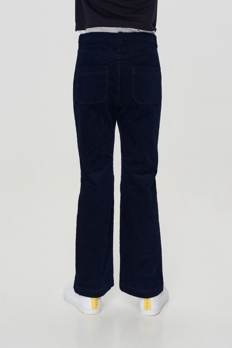 Navy velvet trousers