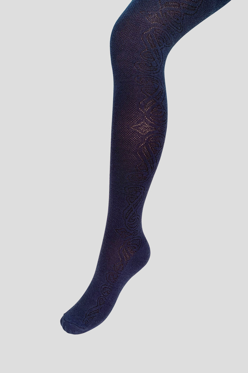 Navy Cotton Tights