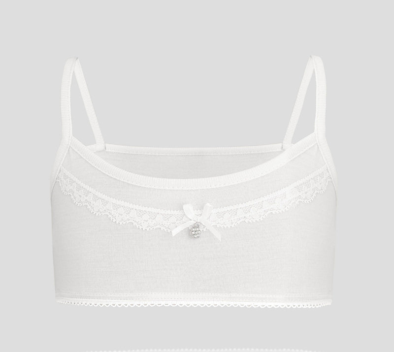 Top and briefs for girls, white