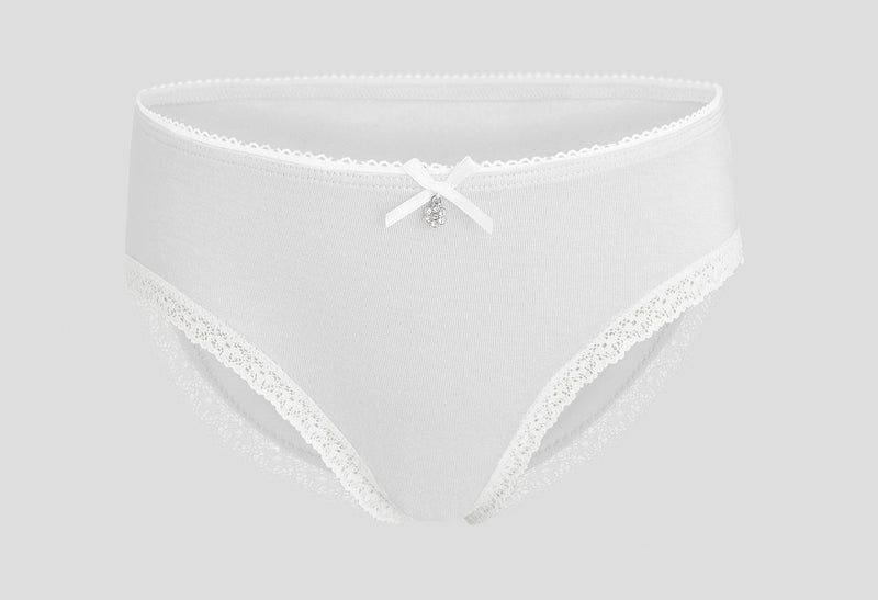 Top and briefs for girls, white