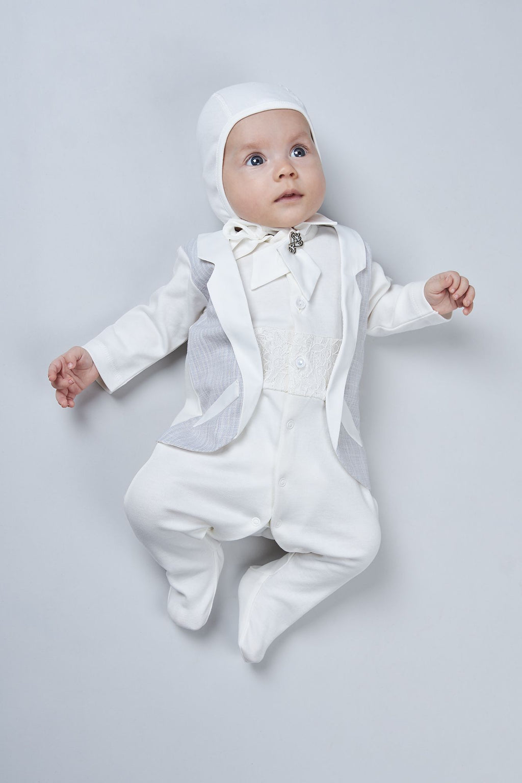 Tuxedo Imitation Newborn Coverall