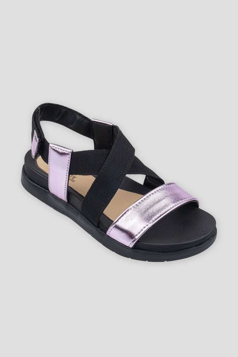 Black and pink sandals