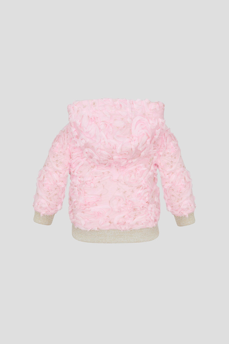 Lace Bomber Jacket, pink