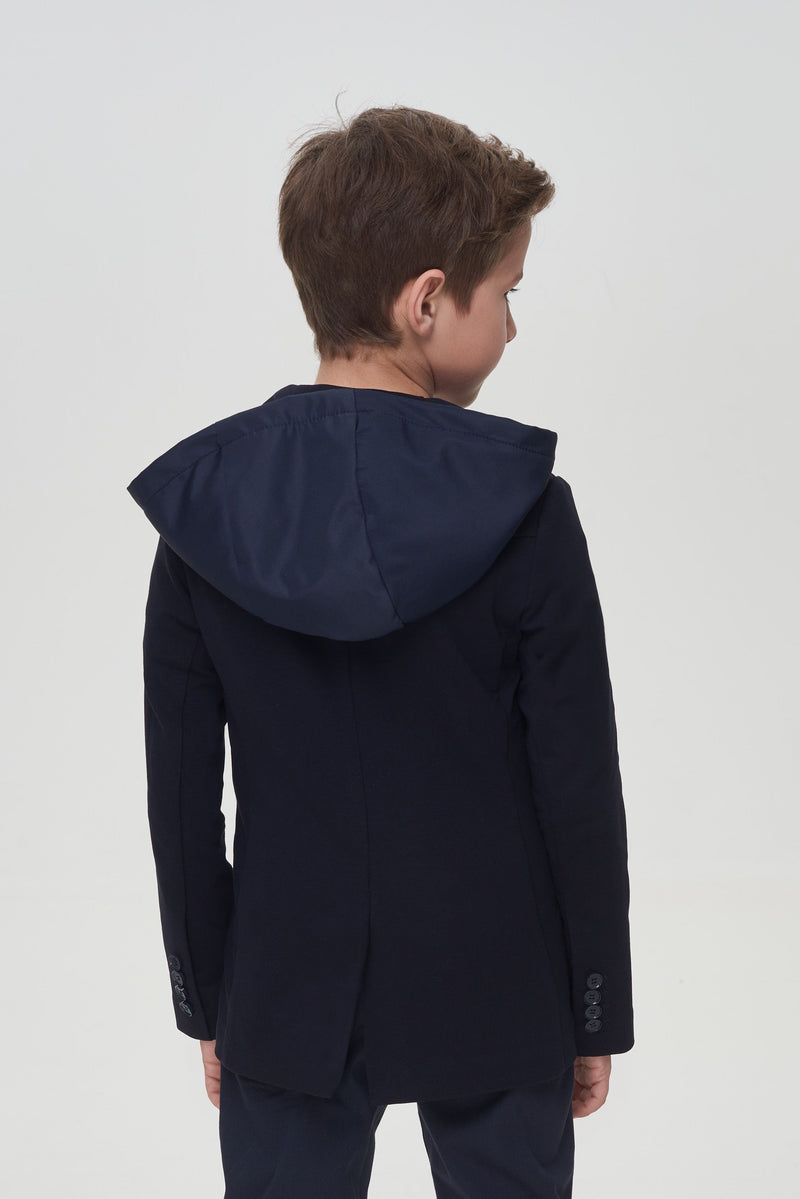 Hooded sweatshirt jacket