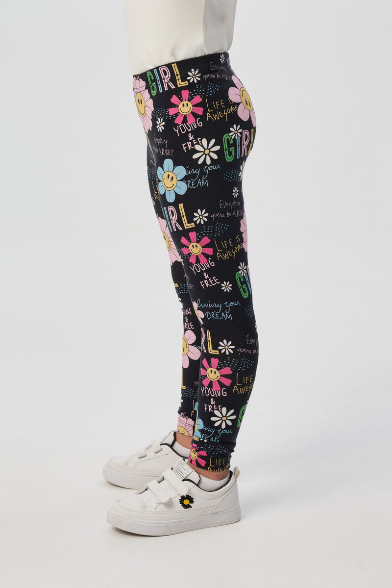 Branded print leggins pants