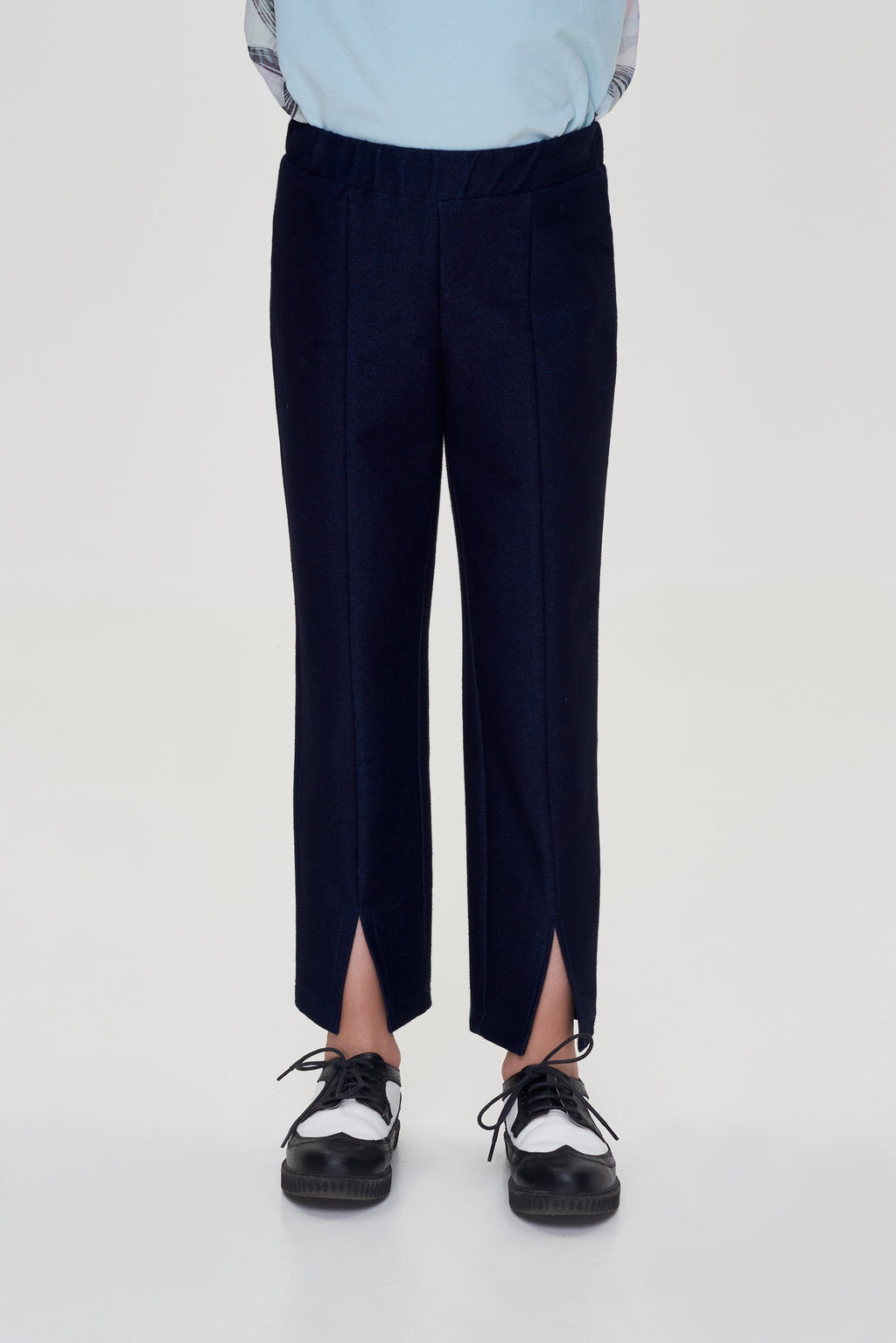 A-la Denim Knitted Pants, navy