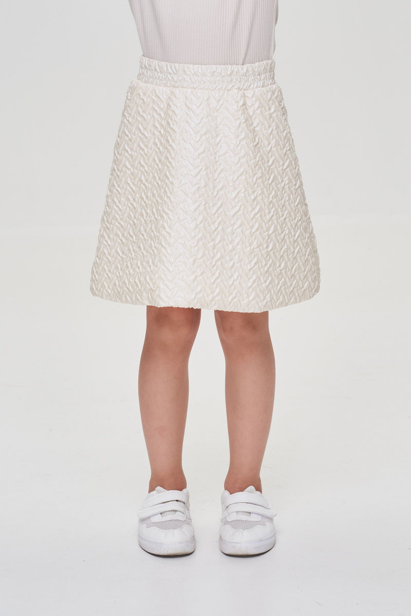 Warmed Quilted Skirt, creamy