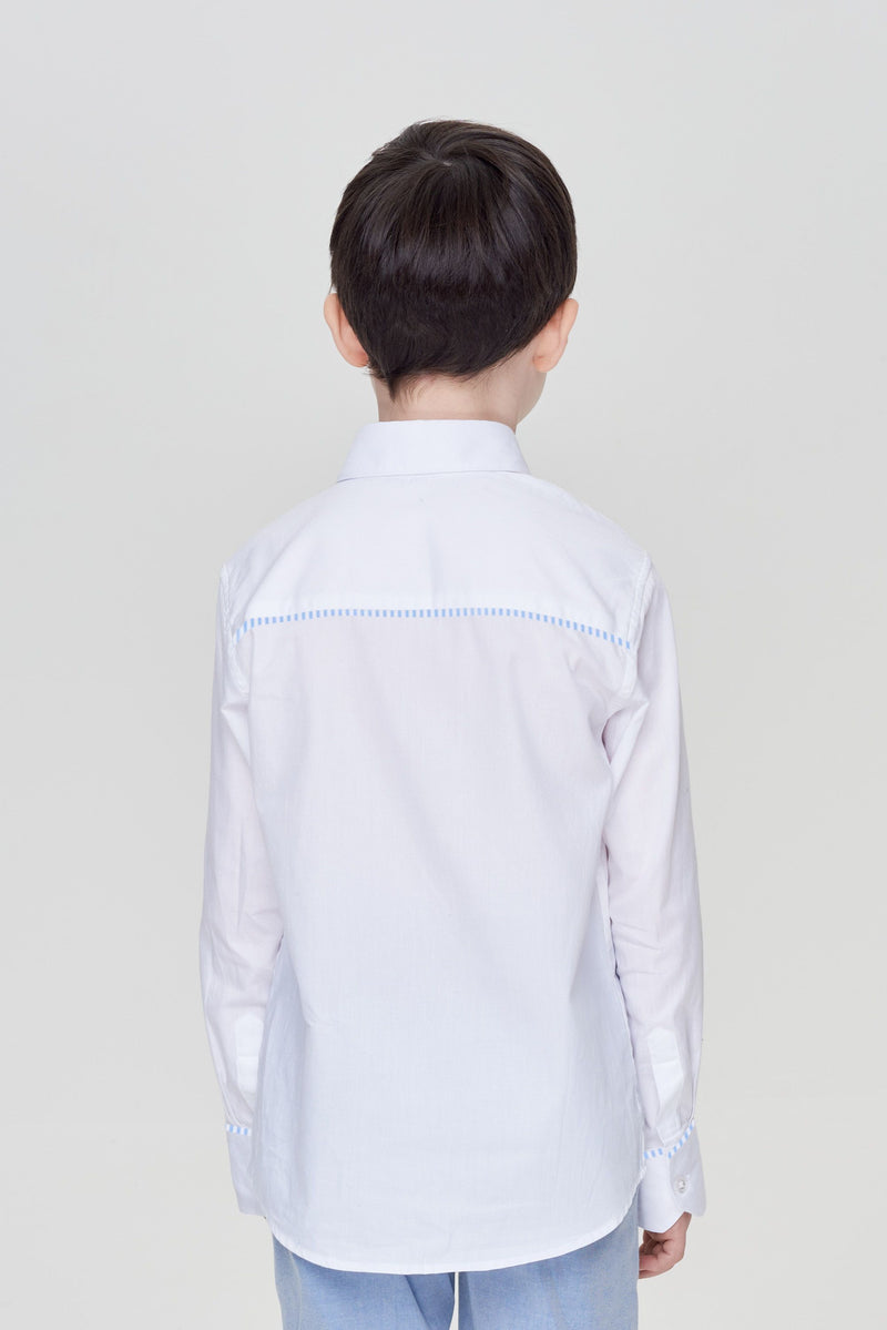 Embroidered Smart Shirt, ecru